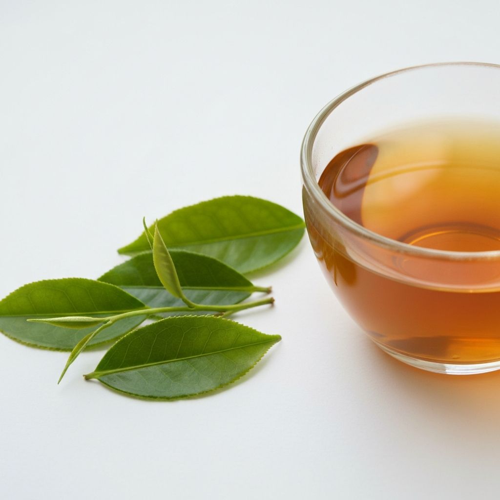 Green tea extract and leaves